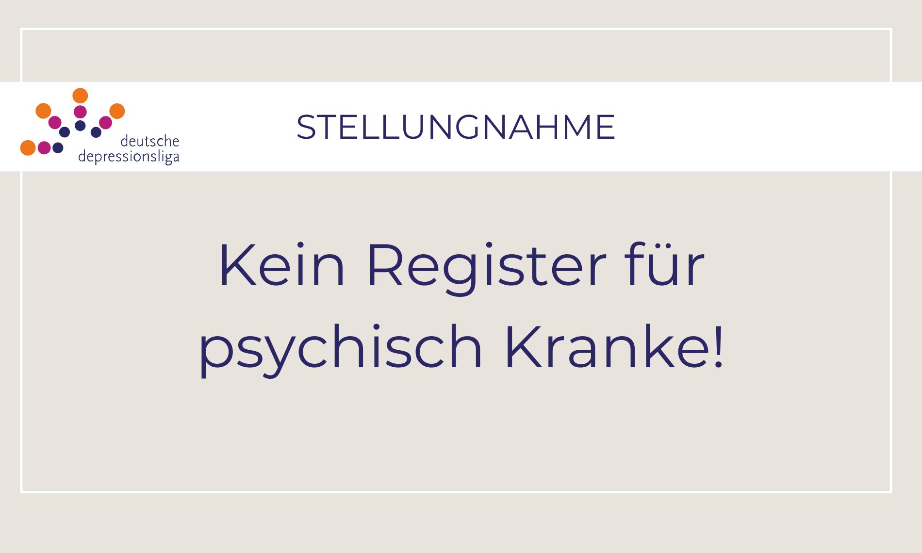 stellungnahme nein zu register für psychisch kranke