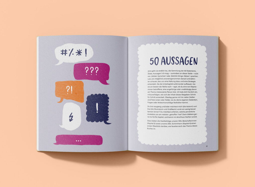 Buchprojekt „Sei froh, dass es nichts Ernstes ist! Was sagt man dazu?" 4 CKociucki_was-sagt-man-dazu_Mockup_innenteil_01