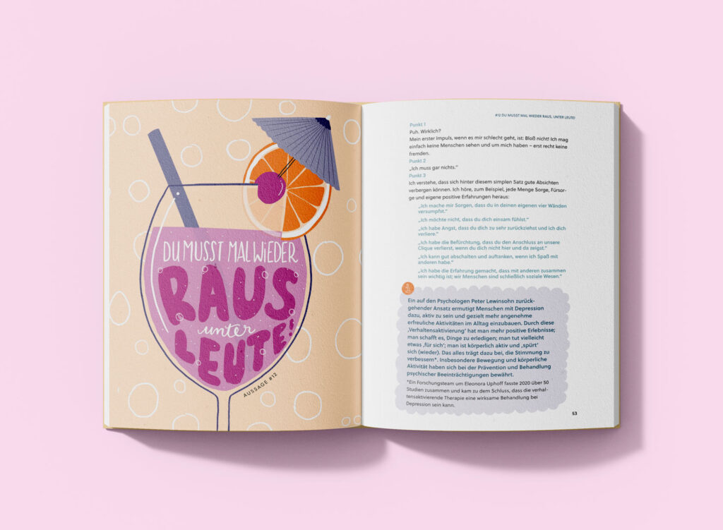 Buchprojekt „Sei froh, dass es nichts Ernstes ist! Was sagt man dazu?" 6 CKociucki_was-sagt-man-dazu_Mockup_innenteil_03