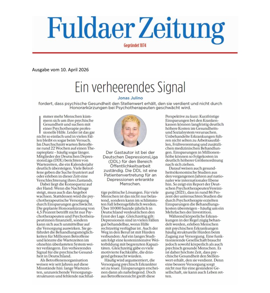 Gastbeitrag in der Fuldaer Zeitung