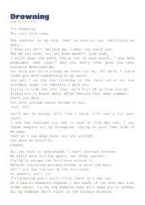 Kurzfilm "Drowning" & Gedicht Drowning Poem bilder 0