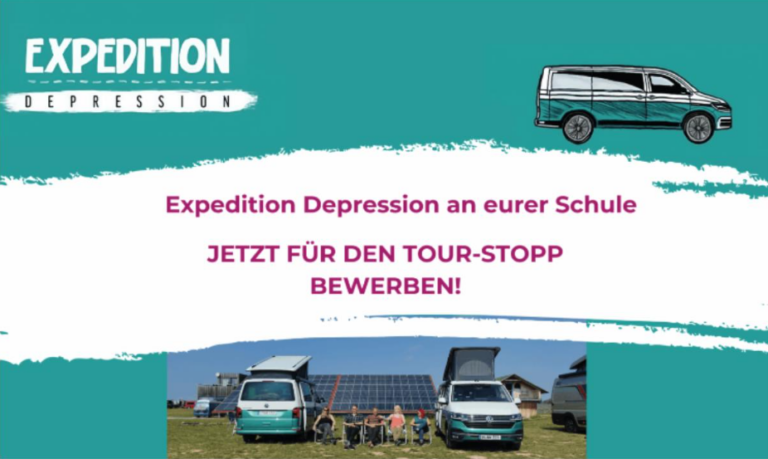 Bewerbungsphase startet: Expedition Depression an Schulen. Die Bustour 2026