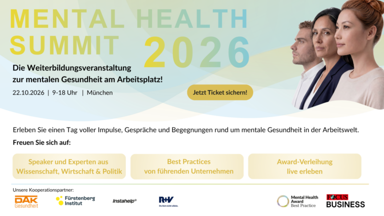 Die DDL ist mit dabei: Mental Health Award & Summit 2026